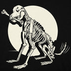 Skeleton Dog Chewing Bone Graphic