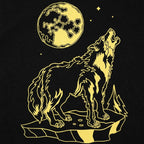 Lone Wolf Howling at the Full Moon