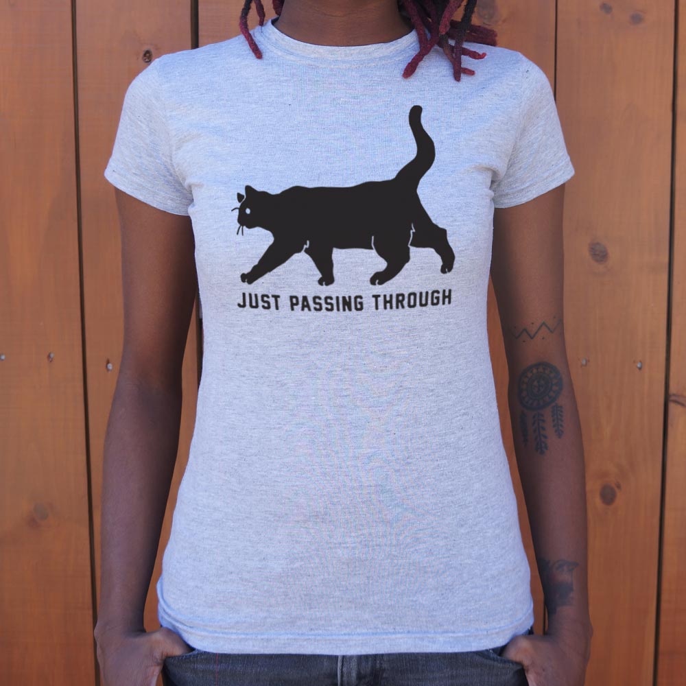 Black Cat Crossing Just Passing Through Superstition Design