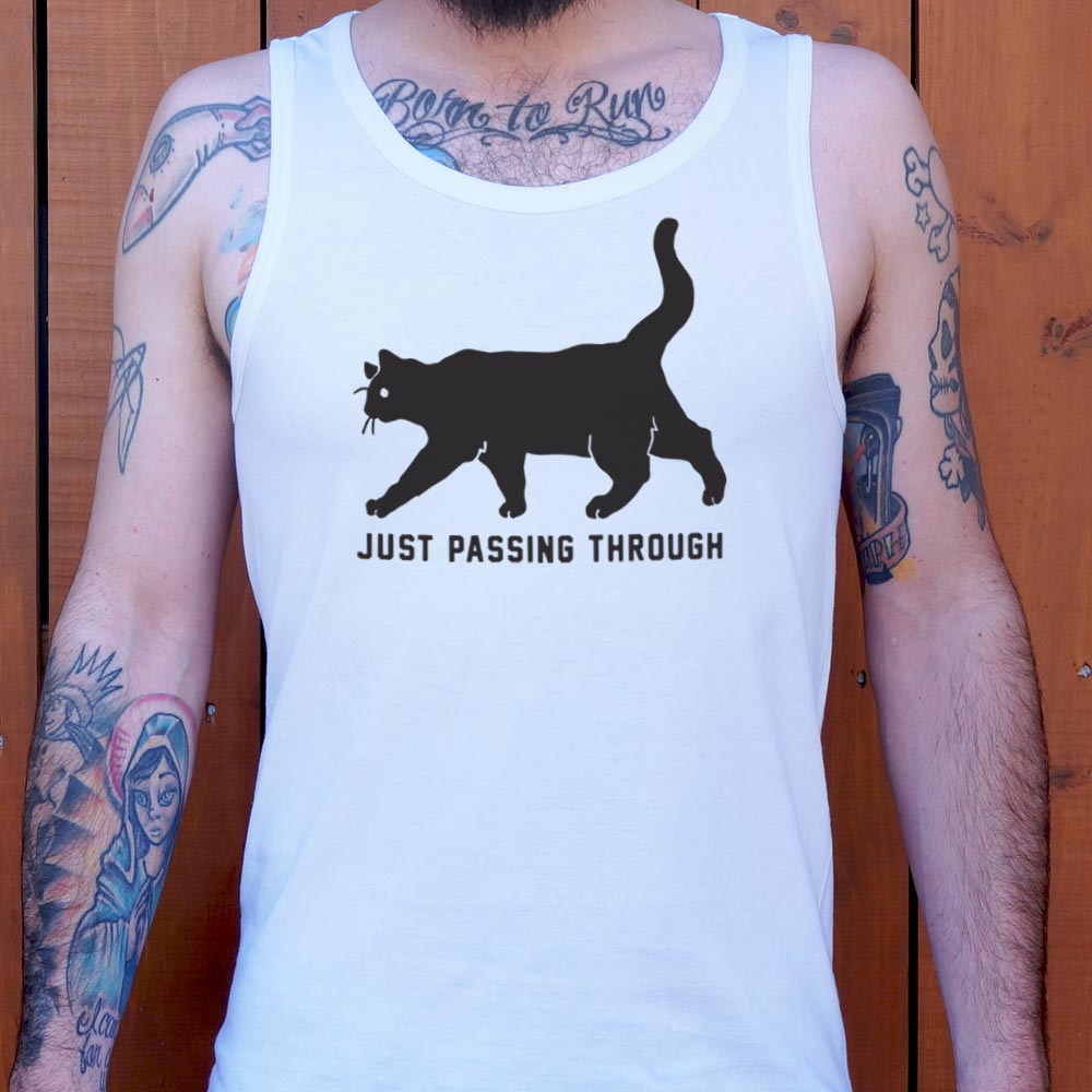 Black Cat Crossing Just Passing Through Superstition Design