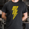 Black Lightning Yellow Cracked Bolt Graphic