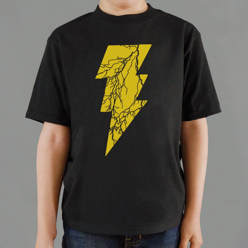 Black Lightning Yellow Cracked Bolt Graphic