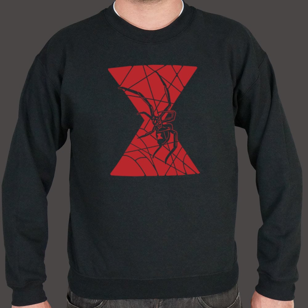 Black Widow Spider with Hourglass Web Design
