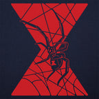 Black Widow Spider with Hourglass Web Design