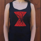Black Widow Spider with Hourglass Web Design