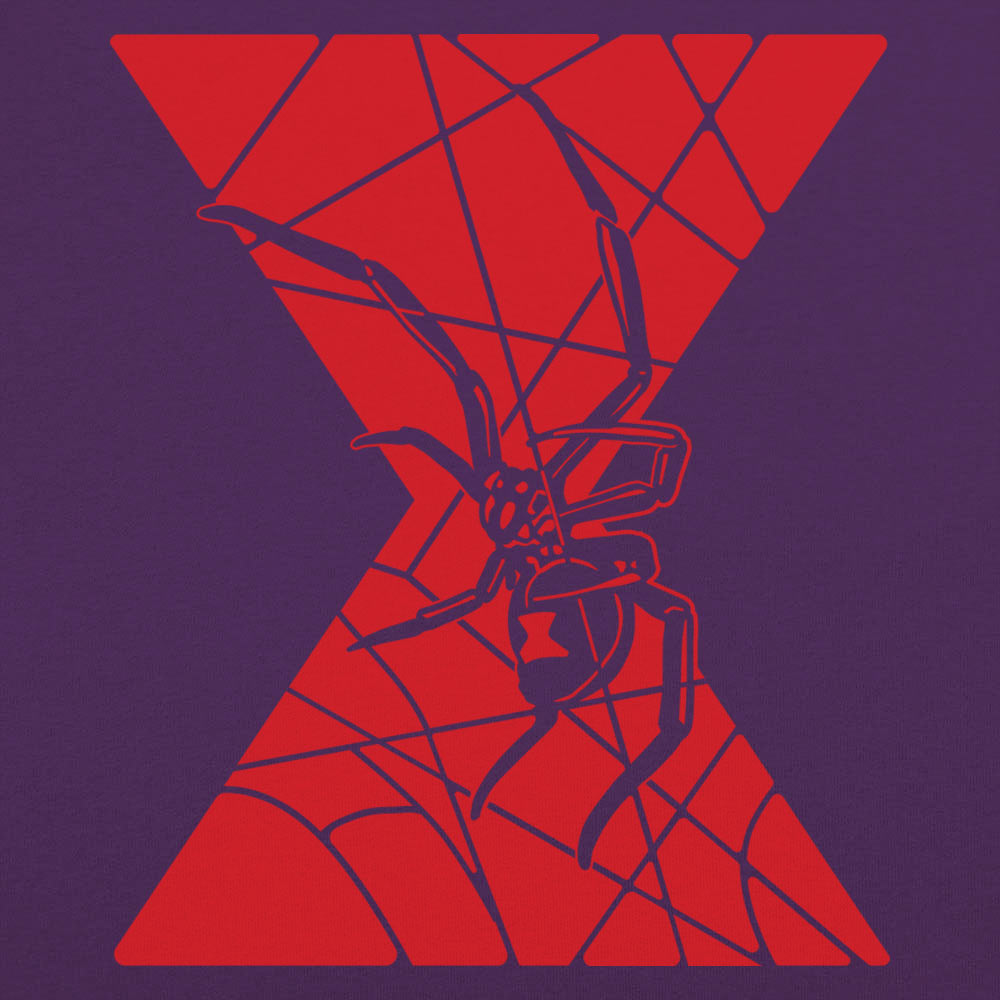 Black Widow Spider with Hourglass Web Design