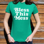 Bless This Mess Retro Typography Quote