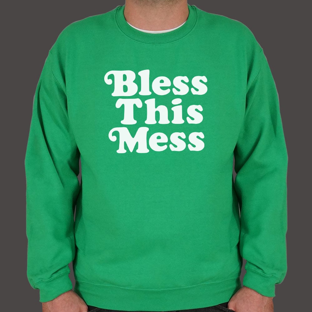 Bless This Mess Retro Typography Quote