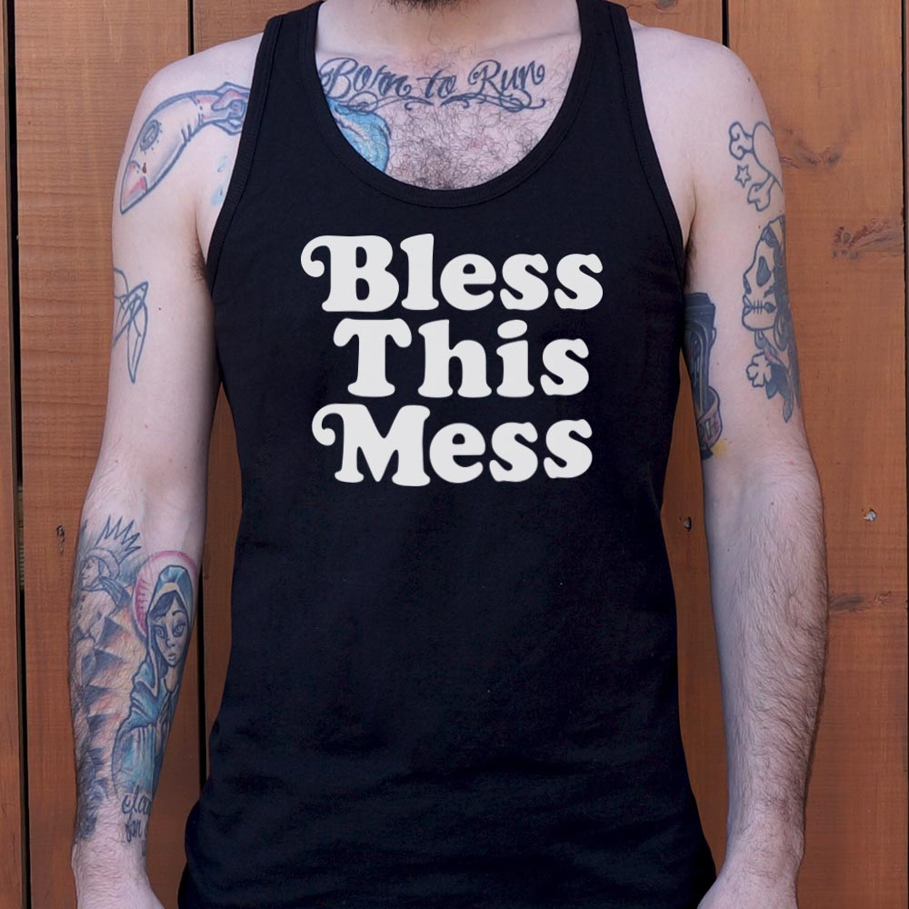 Bless This Mess Retro Typography Quote