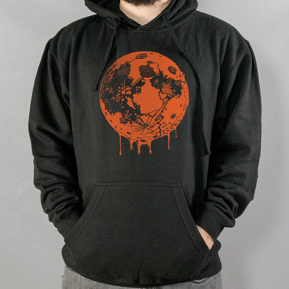 Blood Moon Dripping Orange Graphic
