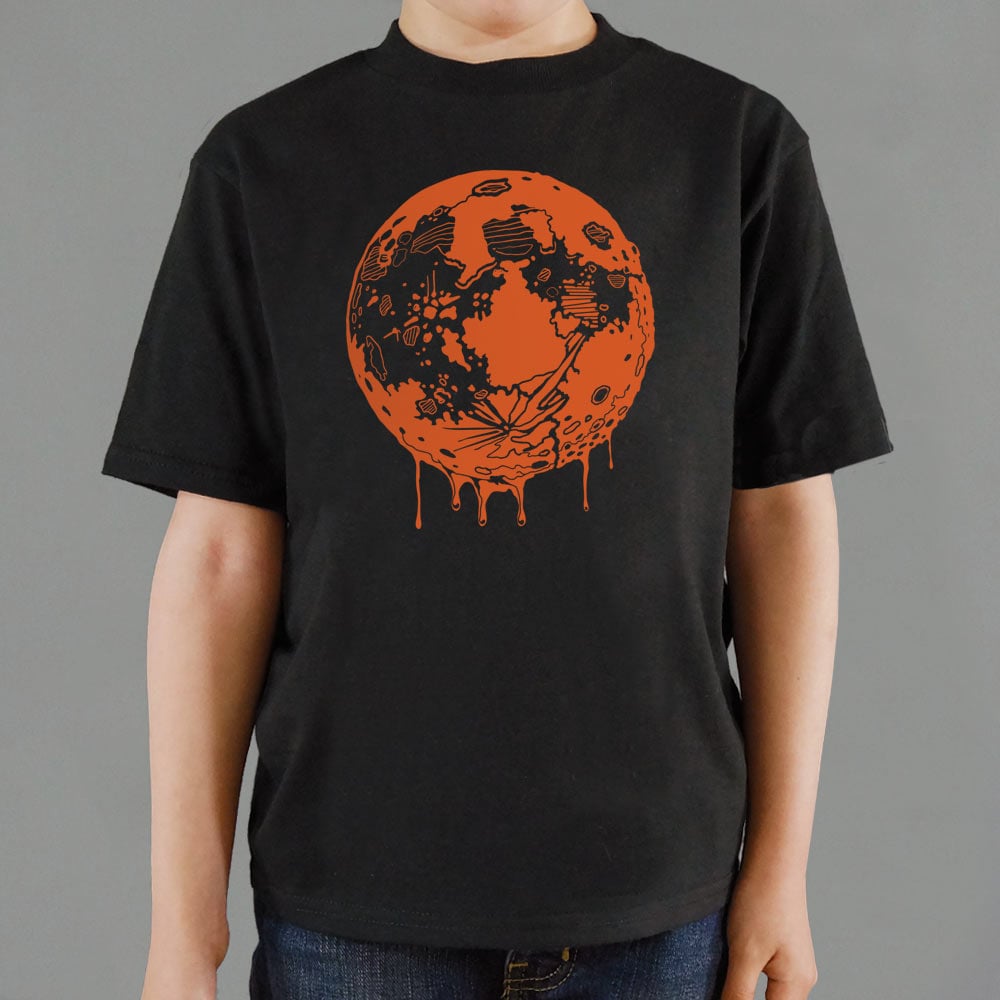 Blood Moon Dripping Orange Graphic