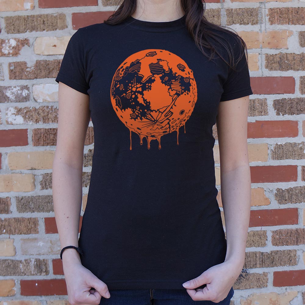 Blood Moon Dripping Orange Graphic