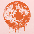 Blood Moon Dripping Orange Graphic