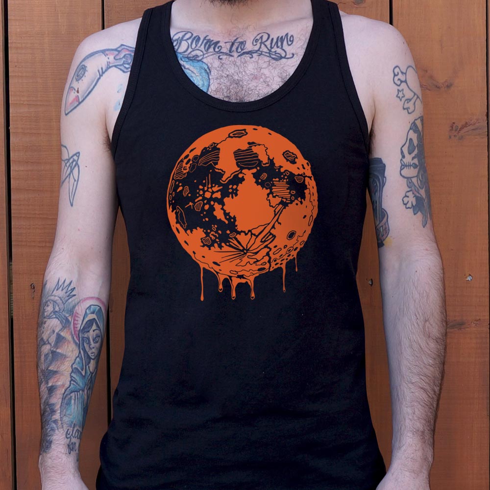 Blood Moon Dripping Orange Graphic