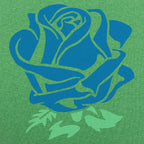 Blue Rose Flower in Tattoo Style Graphic
