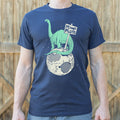 Brontosaurus On Pluto Holding a Planet Protest Sign