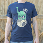 Brontosaurus On Pluto Holding a Planet Protest Sign