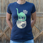 Brontosaurus On Pluto Holding a Planet Protest Sign