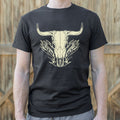 Bull Skull Western Tribal Feathers Graphic