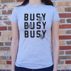 Busy Busy Busy Bees Bold Text with Bee Illustrations