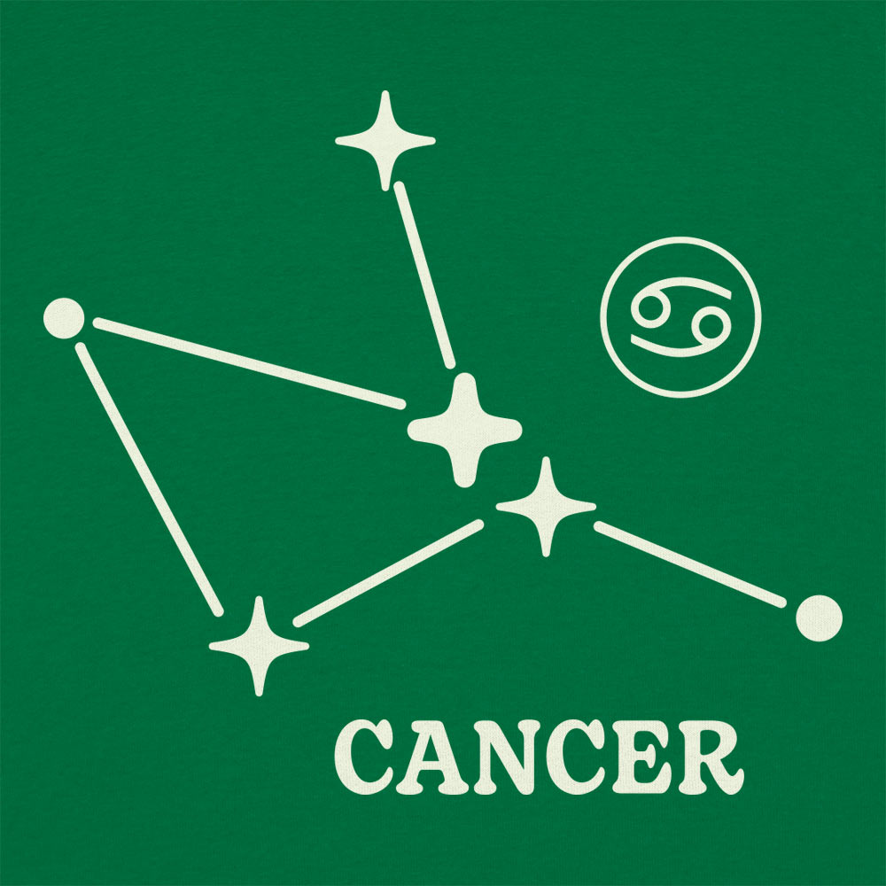 Cancer Constellation Zodiac Sign with Stars and Crab Symbol