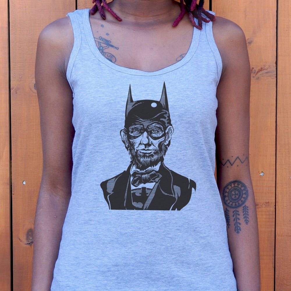 Caped Emancipator Abe Lincoln Bat Hero Mashup
