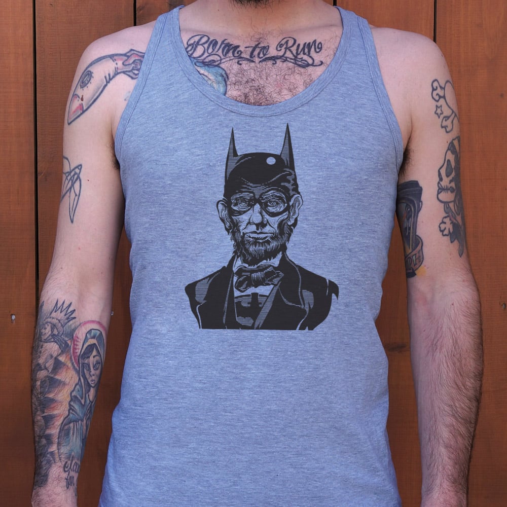 Caped Emancipator Abe Lincoln Bat Hero Mashup