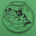Cat Fish Hybrid Swimming in a Fishbowl