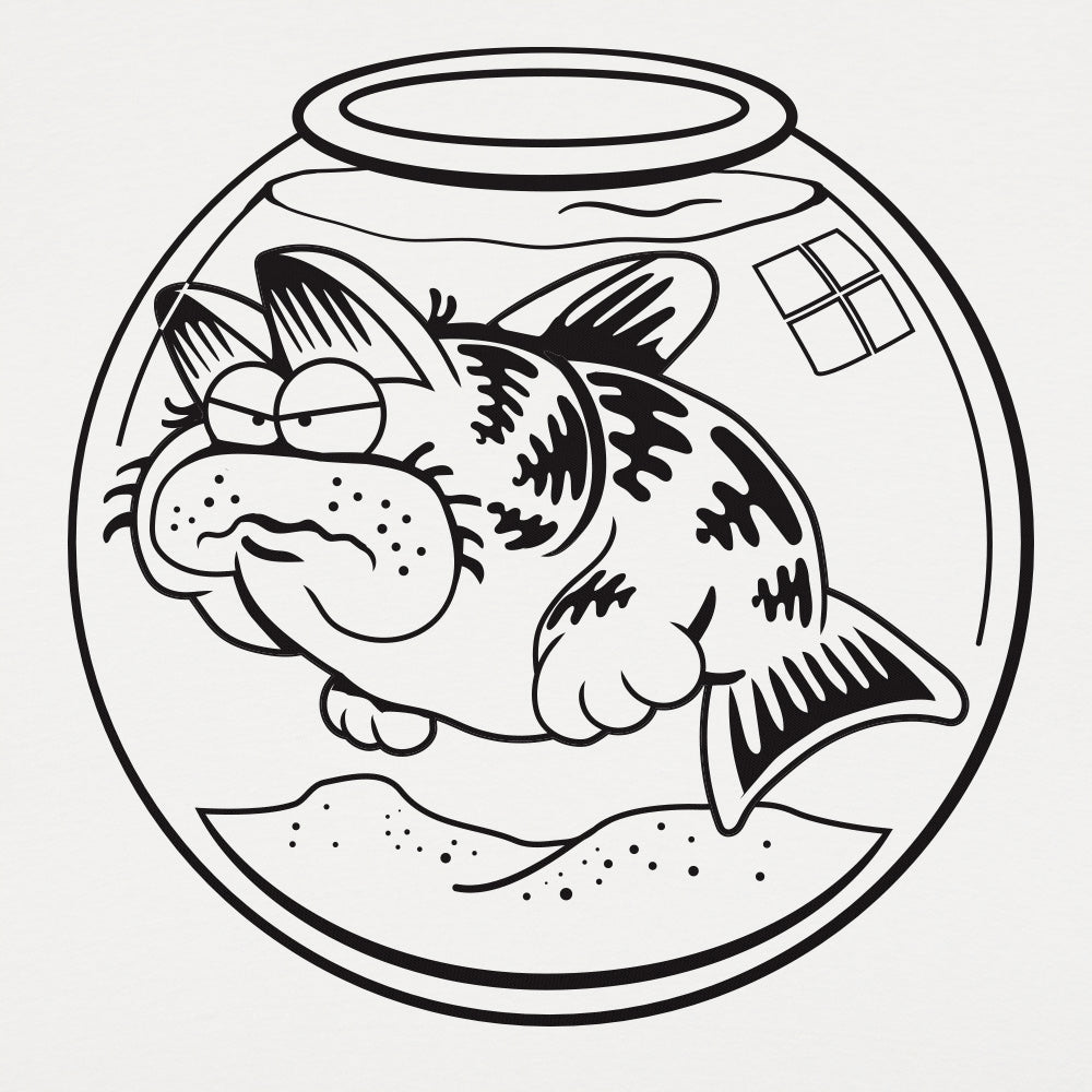 Cat Fish Hybrid Swimming in a Fishbowl