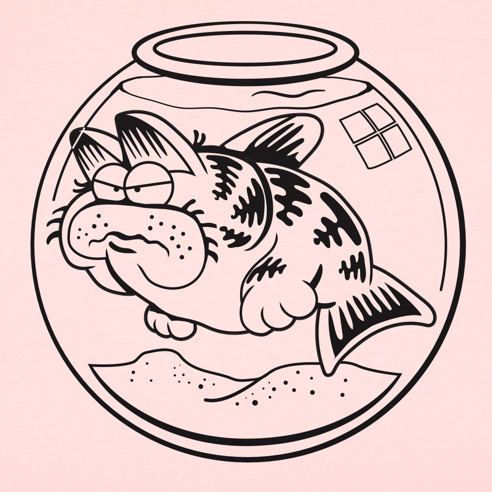 Cat Fish Hybrid Swimming in a Fishbowl