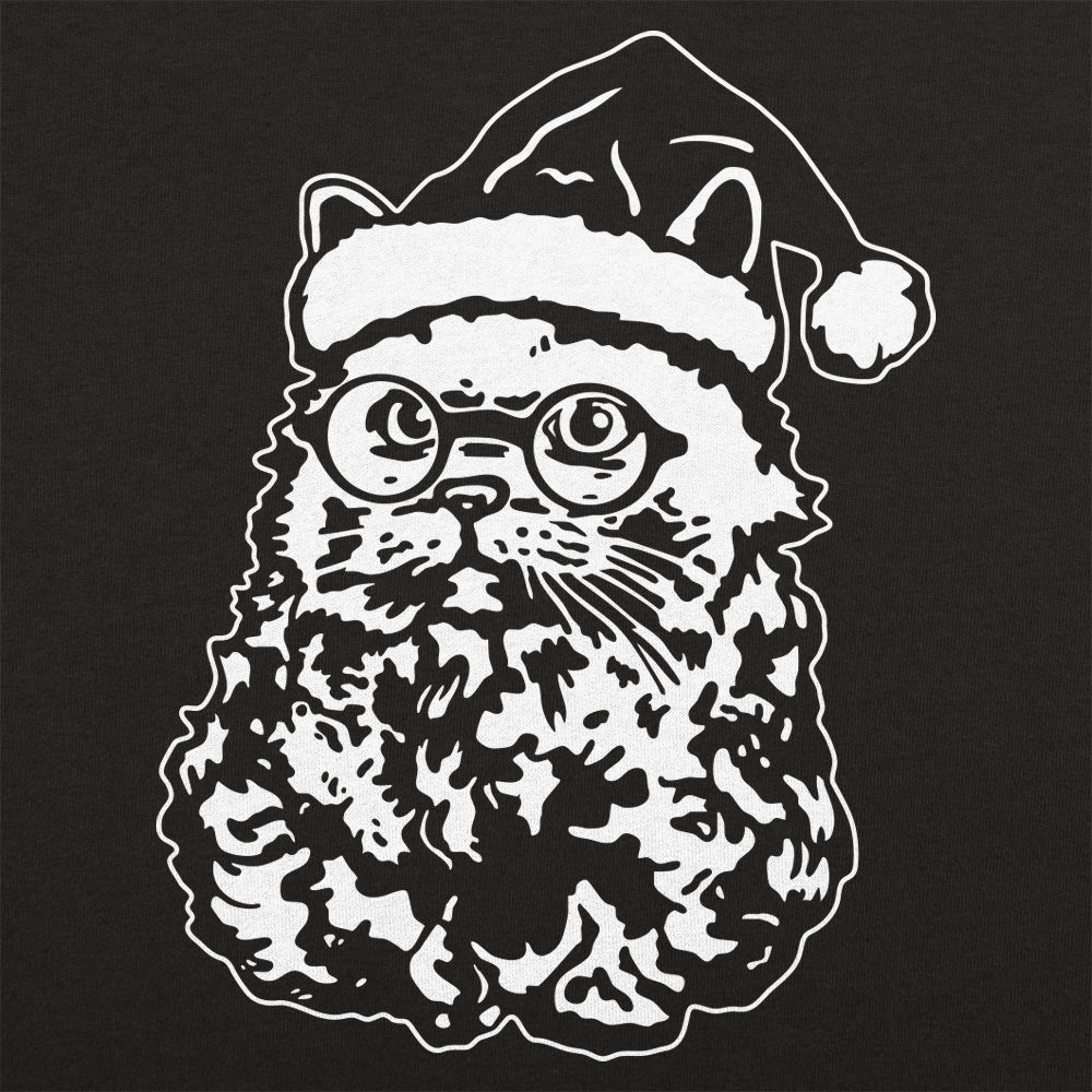 Cat Santa with Beard. Glasses. and Santa Hat