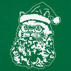 Cat Santa with Beard. Glasses. and Santa Hat