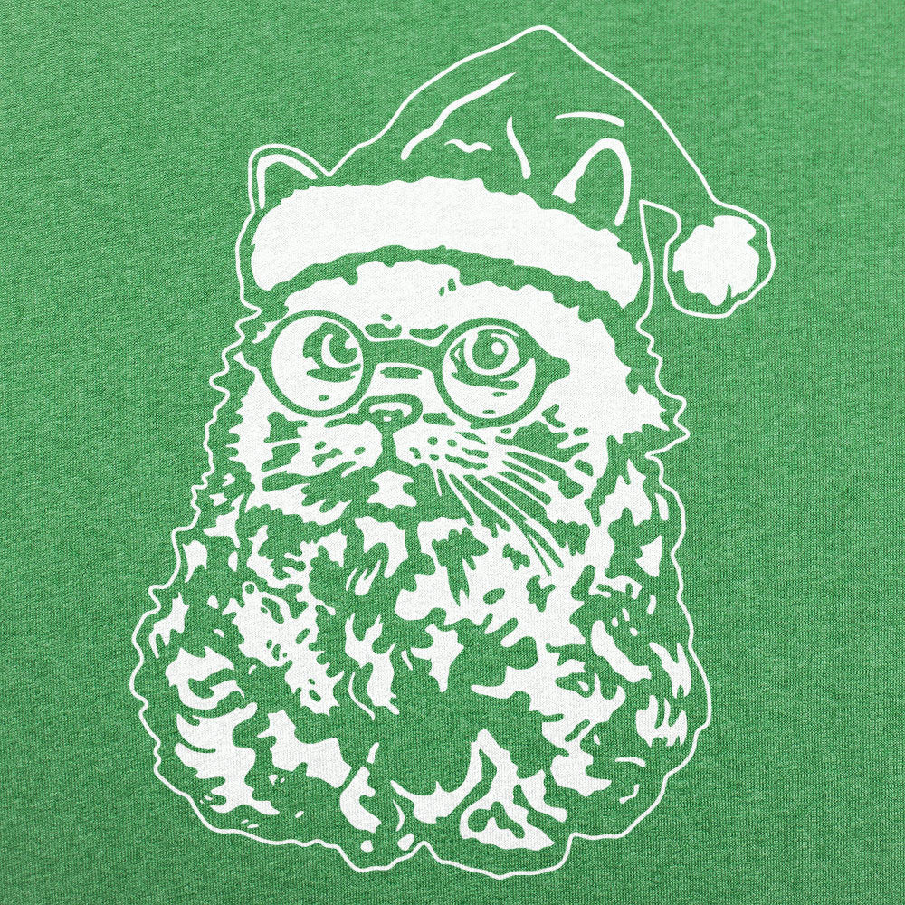 Cat Santa with Beard. Glasses. and Santa Hat
