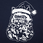 Cat Santa with Beard. Glasses. and Santa Hat