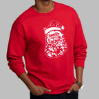 Cat Santa with Beard. Glasses. and Santa Hat
