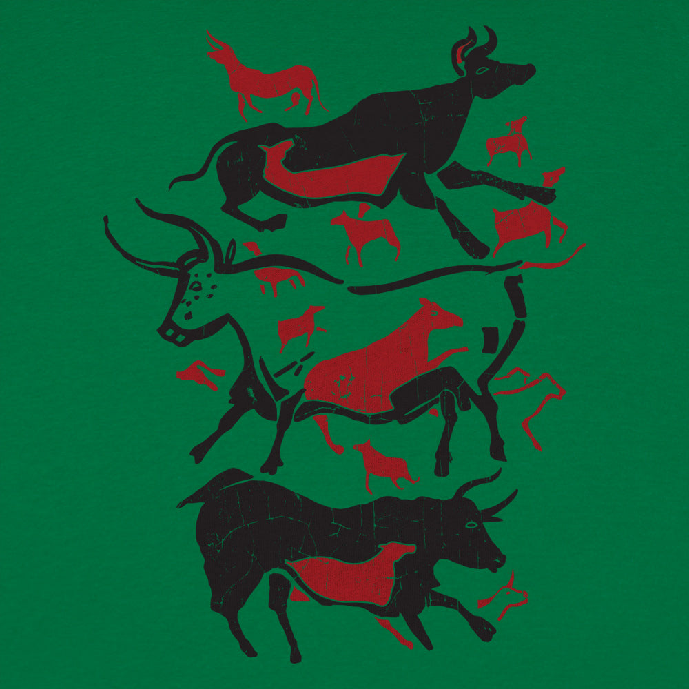 Cave Art Bulls Prehistoric Lascaux Cave Painting