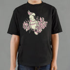 Cockatoo in Tropical Flowers Graphic