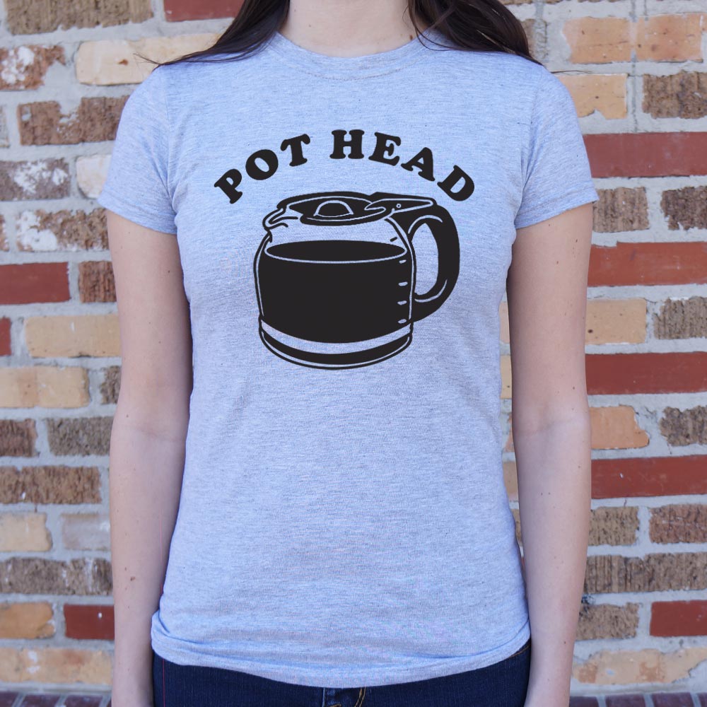 Pot Head Coffee Pun with Coffee Pot Carafe