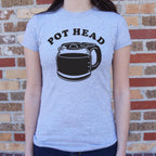 Pot Head Coffee Pun with Coffee Pot Carafe