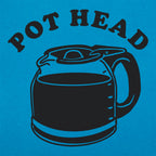 Pot Head Coffee Pun with Coffee Pot Carafe