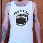 Pot Head Coffee Pun with Coffee Pot Carafe