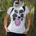 Cow Costume with Udder and Spots Print
