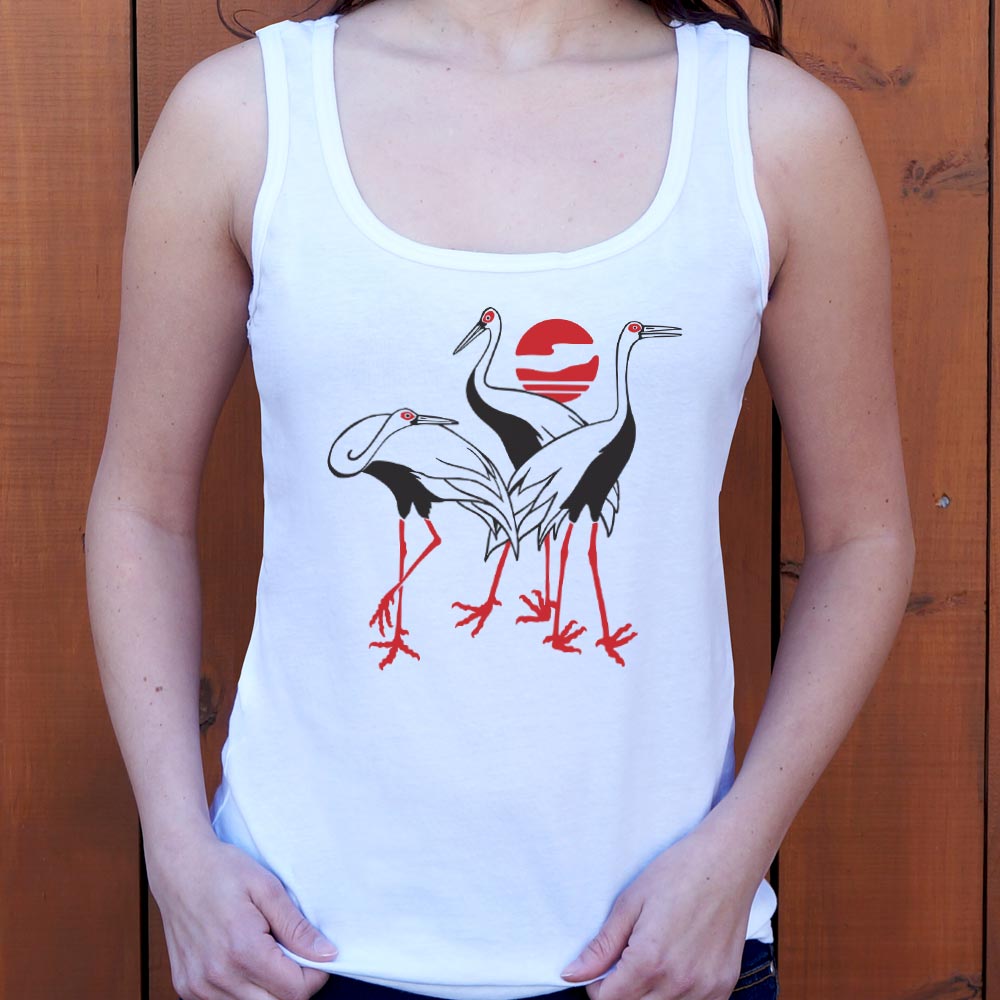 Japanese Cranes Graphic