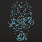 Crystal Rose Mystic Moon and Crystals Design