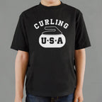 Curling USA Team Curling Stone Logo