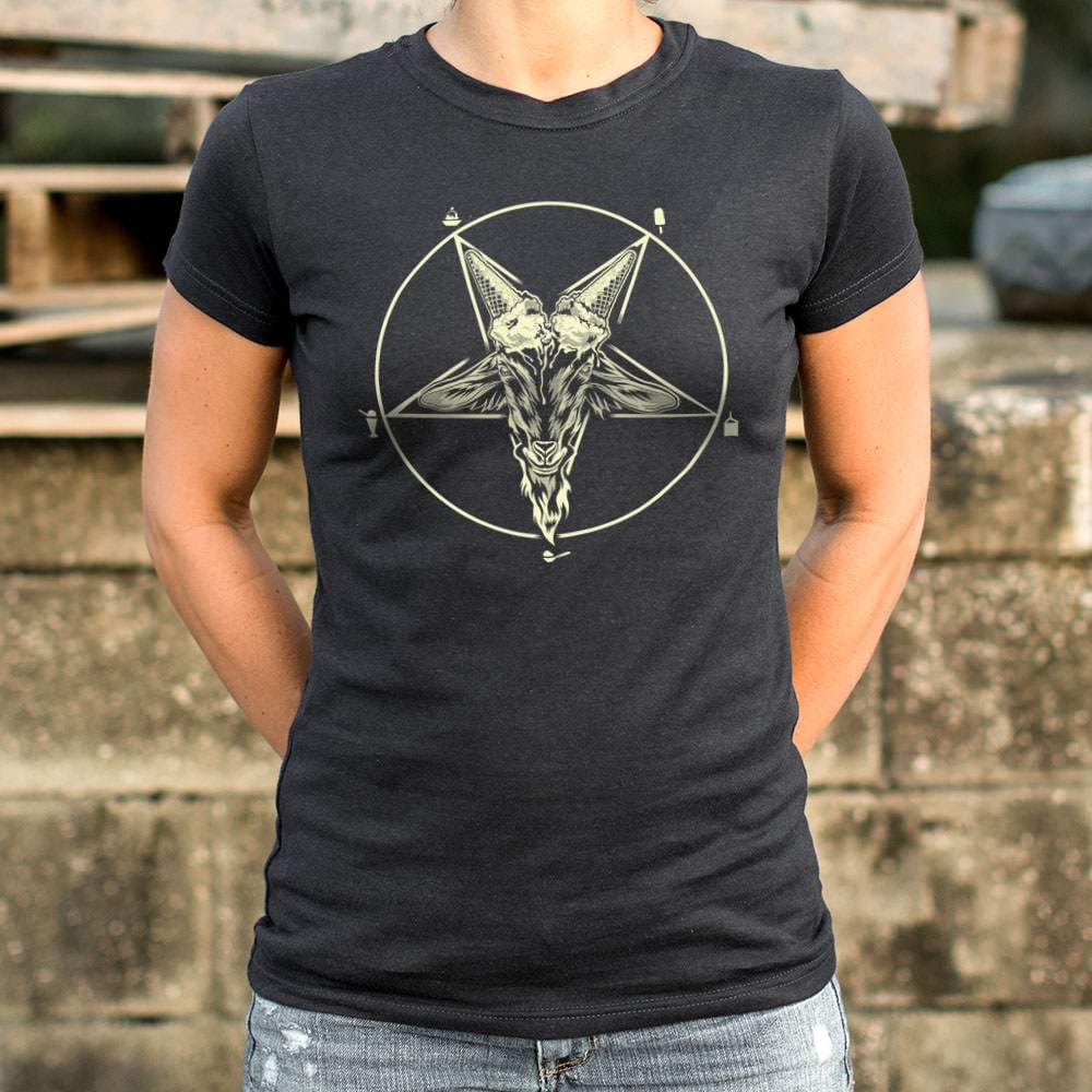 Dairy Devil Goat Pentagram with Ice Cream Cone Horns