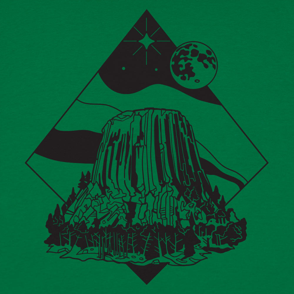 Devil's Tower Retro Graphic