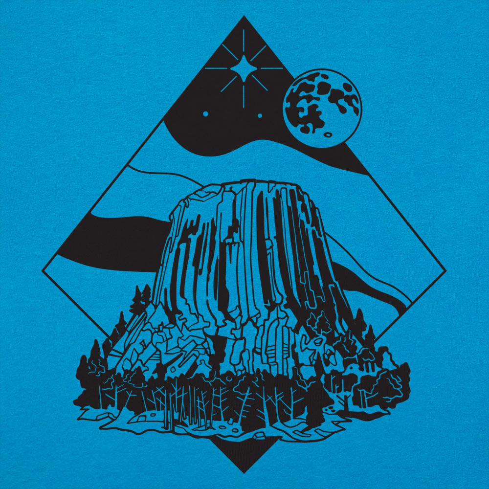 Devil's Tower Retro Graphic