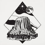 Devil's Tower Retro Graphic