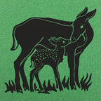 Doe And Fawn Deer Mother and Baby Graphic